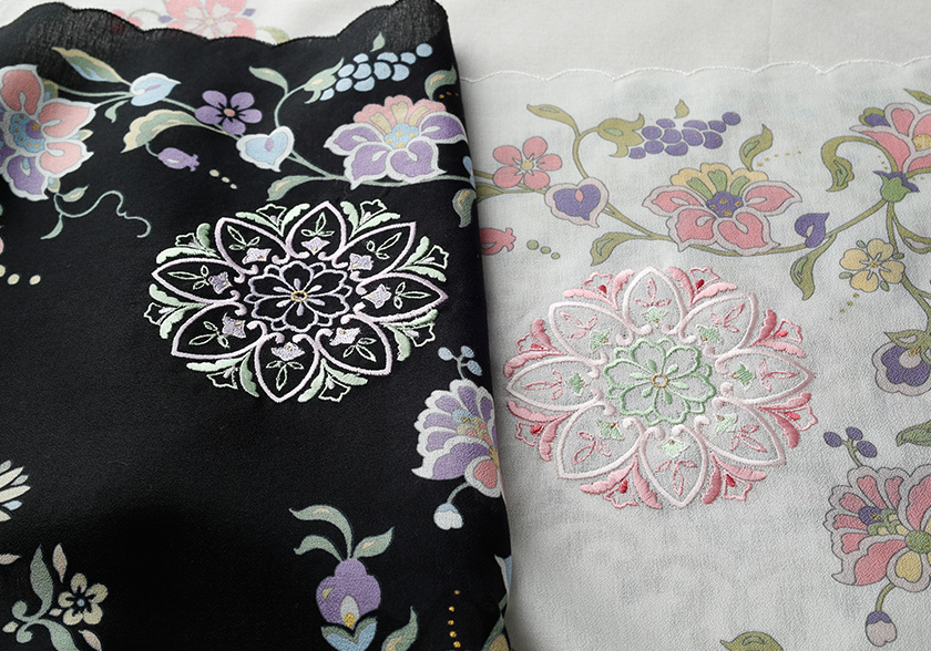 大判 刺繍ハンカチ
